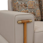 Lavish 2 Seater Sofa is depicting how beautifully wood is used in armrests