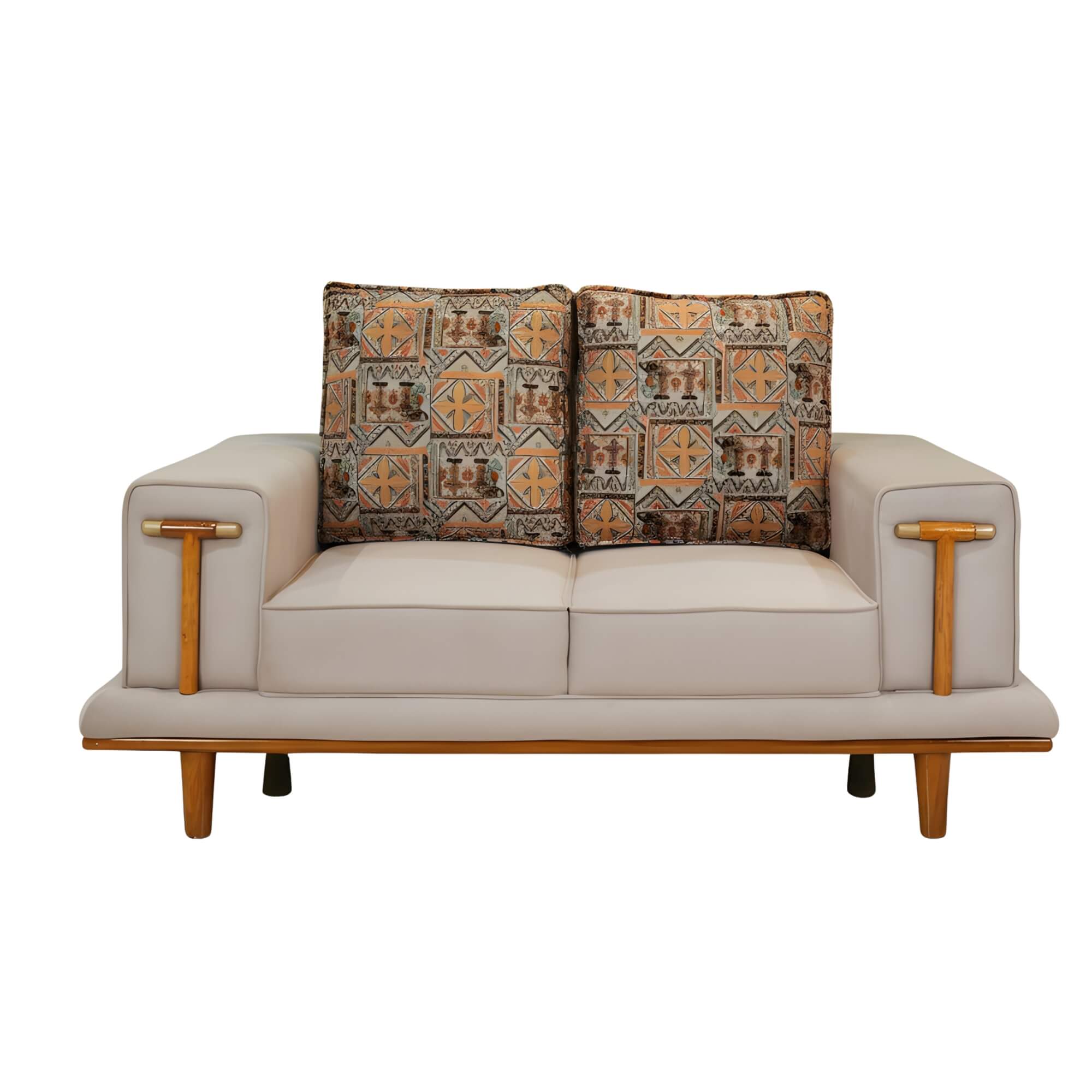  Lavish 2 Seater Sofa showcases contemporary armrests, comfortable seating, and refined fabric finish.