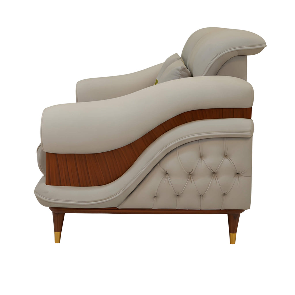 Moon 2 Seater Fabric Sofa exhibits balanced proportions, supportive backrest