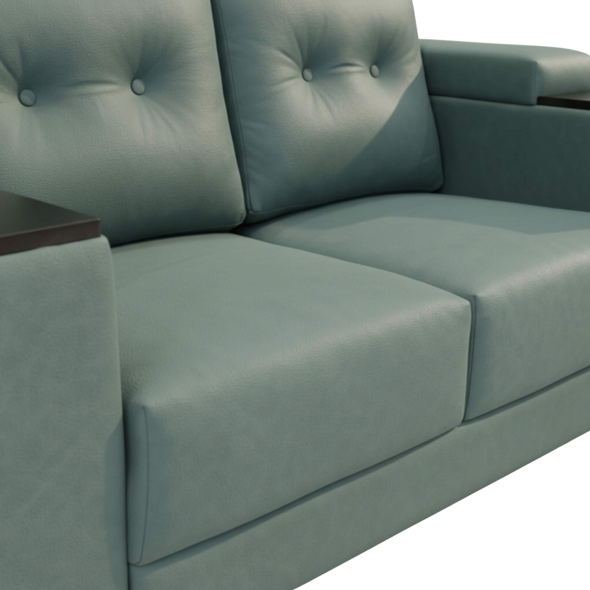 Pacific 2-seater Fabric features spacious seat cushions and supportive armrest design, enhancing relaxation and functionality.