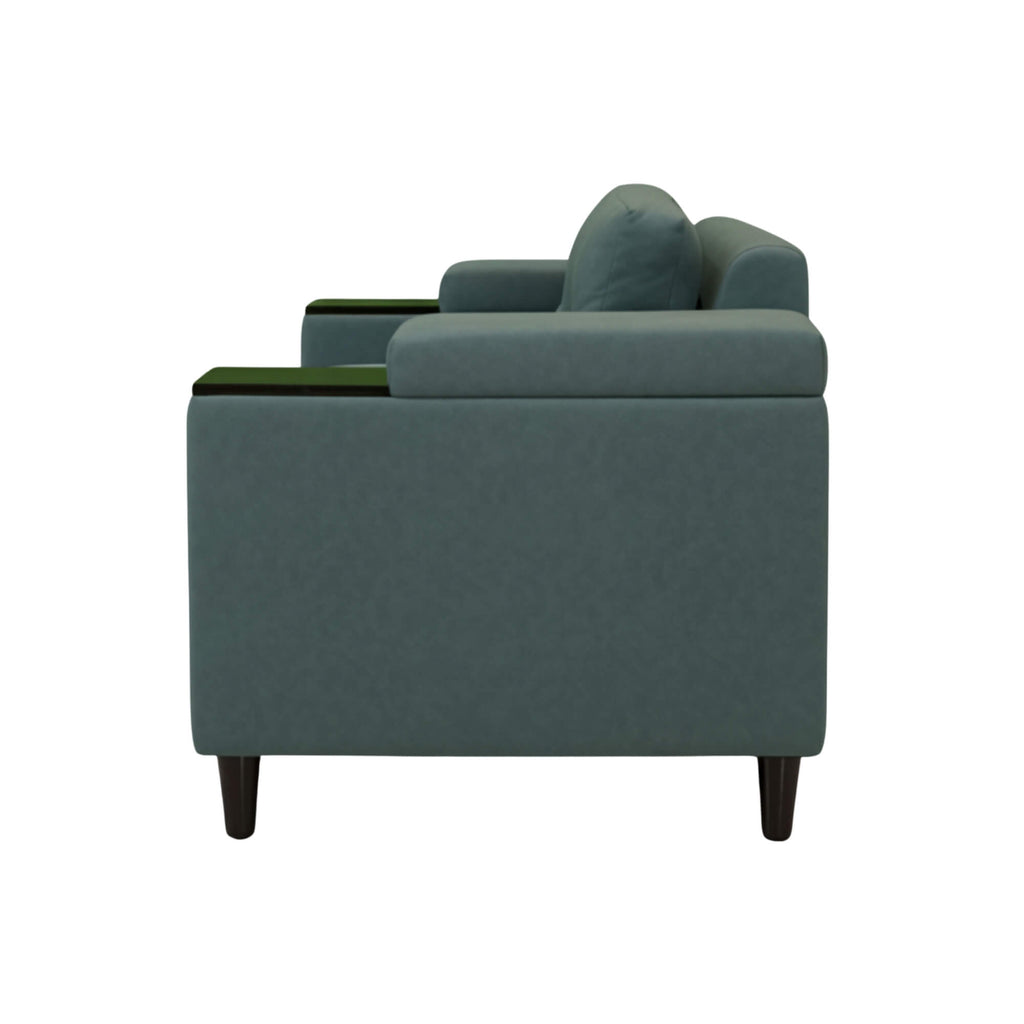 Pacific 2-seater Fabric highlights compact structure and clean contemporary silhouette.