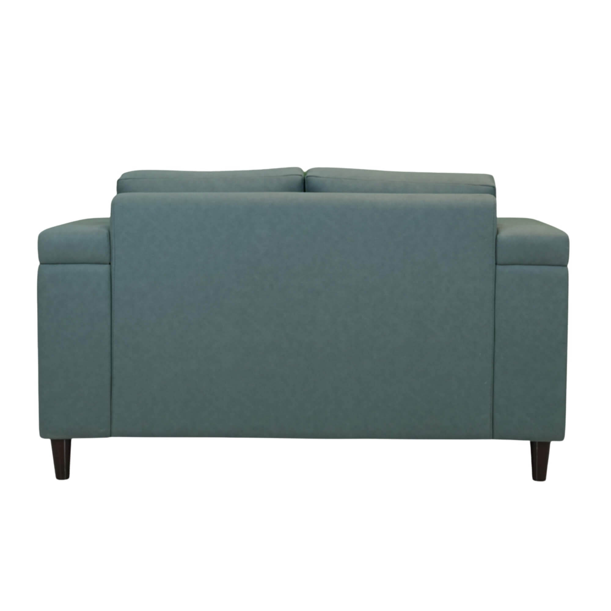Pacific 2-seater Fabric’s presents the back view of the sofa, available with a neatly upholstered design and a sturdy frame.
