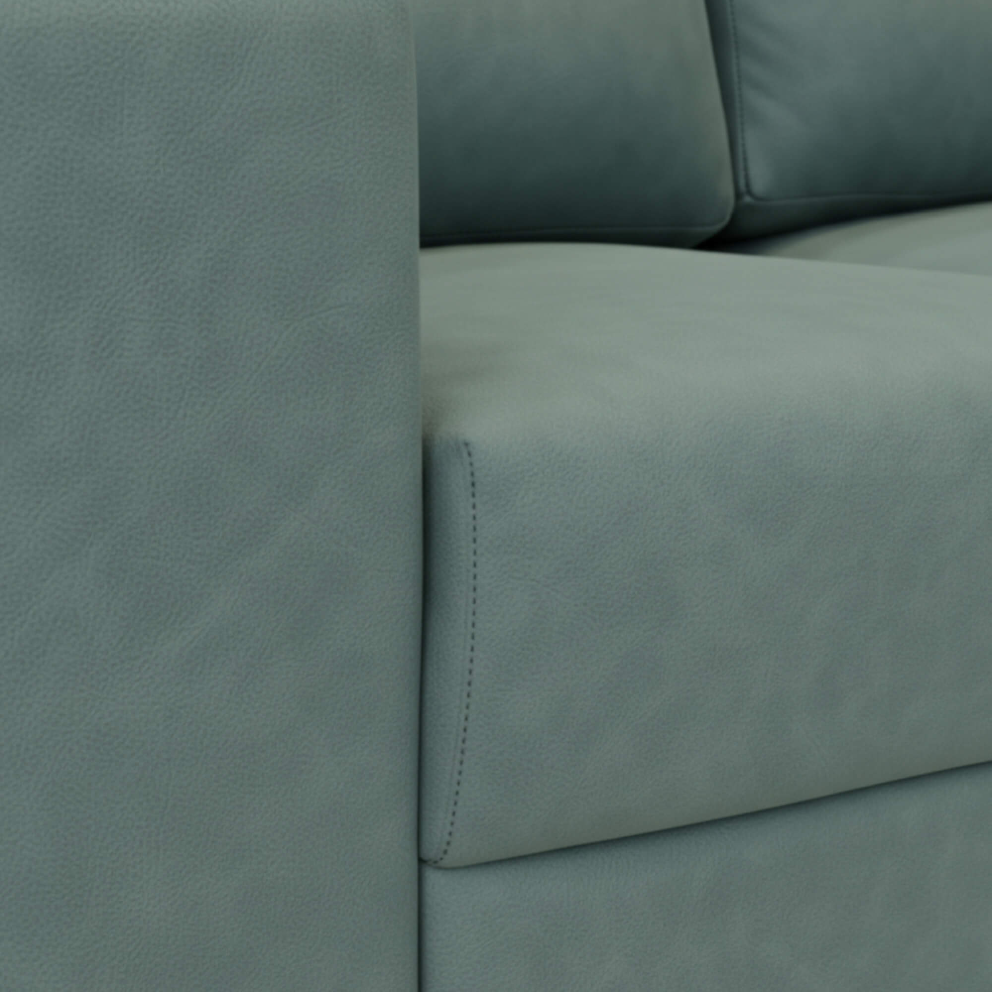Pacific 2-seater Fabric’s soft fabric texture and detailed stitching is highlighted for added elegance and comfort.
