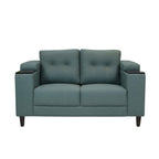 Pacific 2-seater fabric sofa’s front view with soft cushioned seating