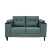 Pacific 2-seater fabric sofa’s front view with soft cushioned seating
