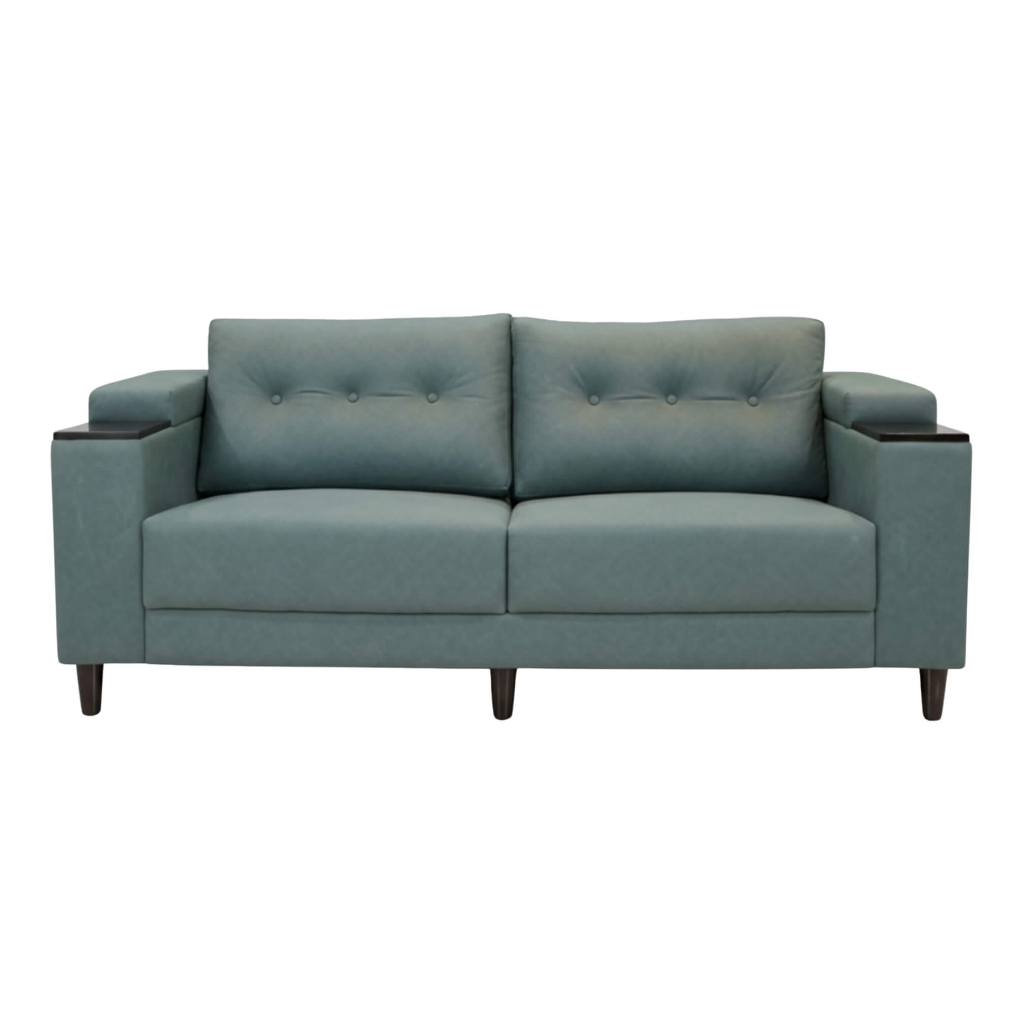 Pacific 3 Seater Sofa exhibits plush cushions, elegant armrests and comfortable three-seater layout.