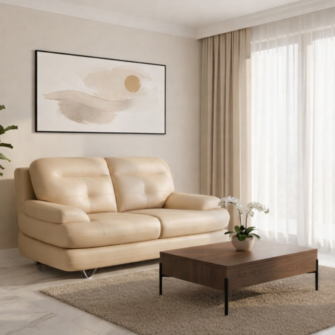 Dublin 2-Seater Leatherette Sofa – Stylish & Comfortable Sofa for Living Rooms