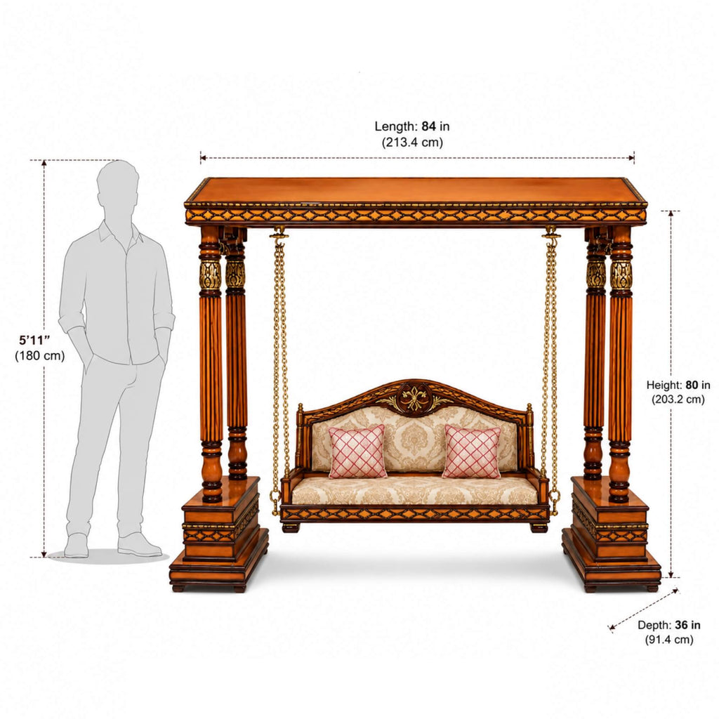 Swing size dimensions with height and length labels | qivly:v1:h:ccda602047317b76041e904e3c0847be
