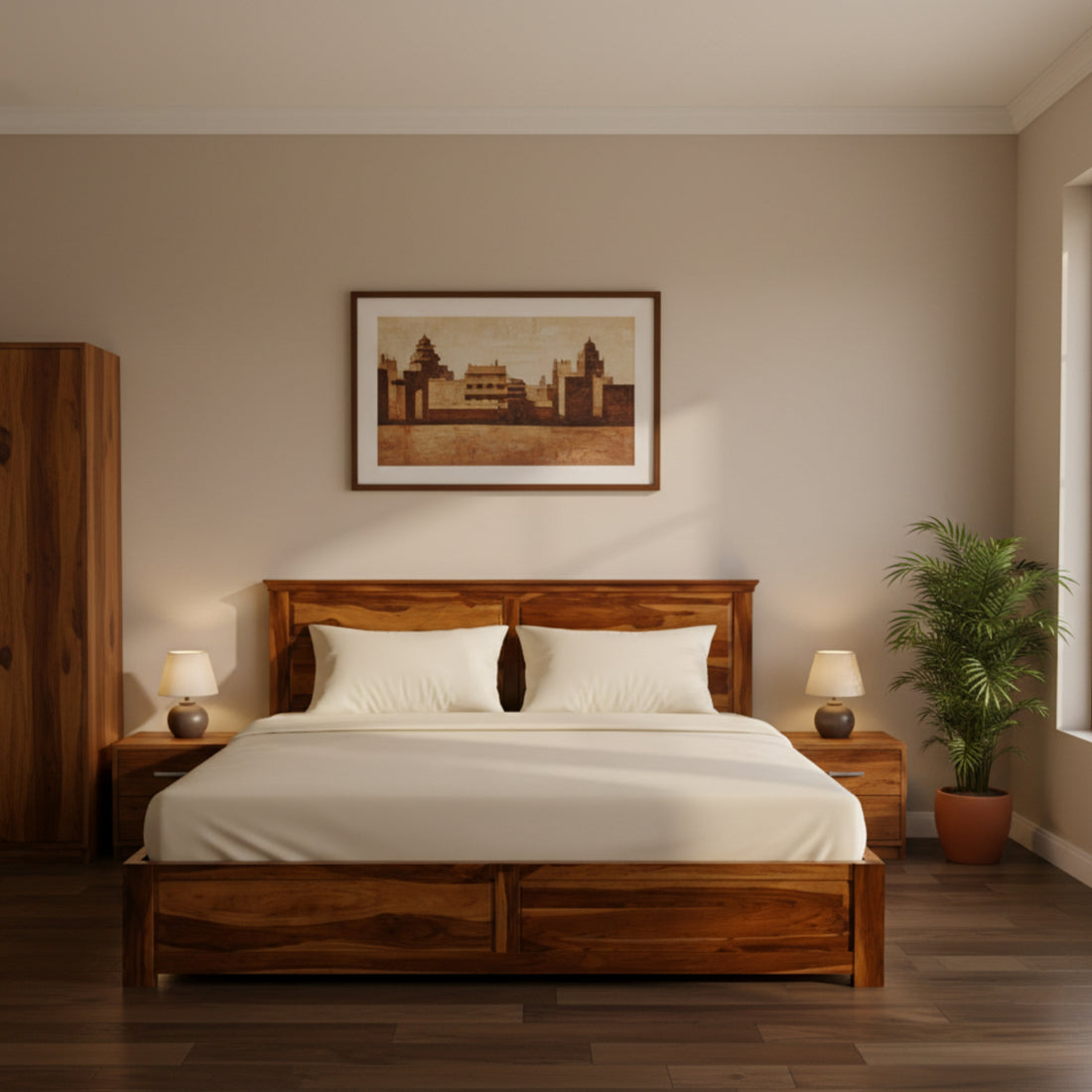 Krishna Furniture Catherine King Bed with Hydraulic Storage