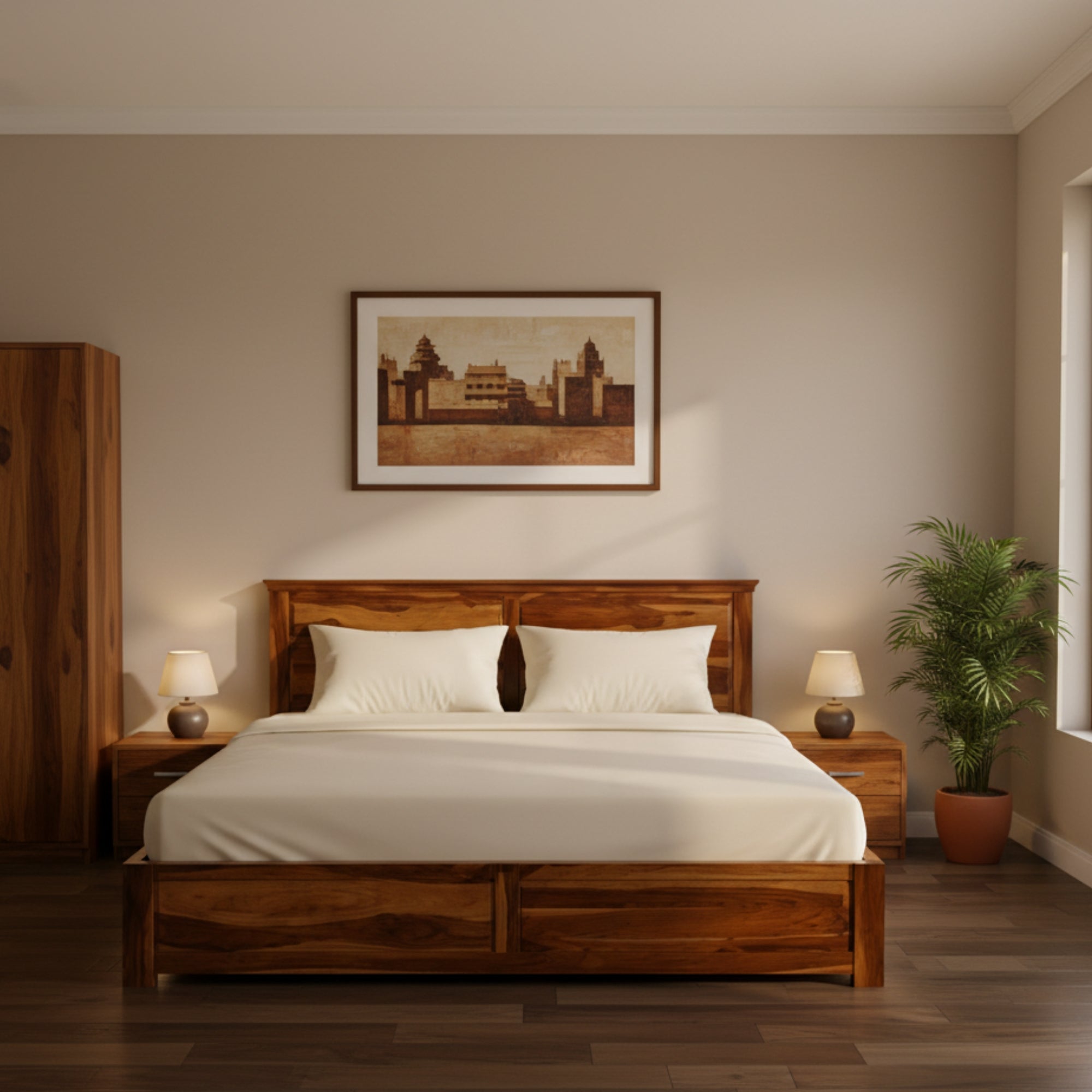 Krishna Furniture Catherine King Bed with Hydraulic Storage