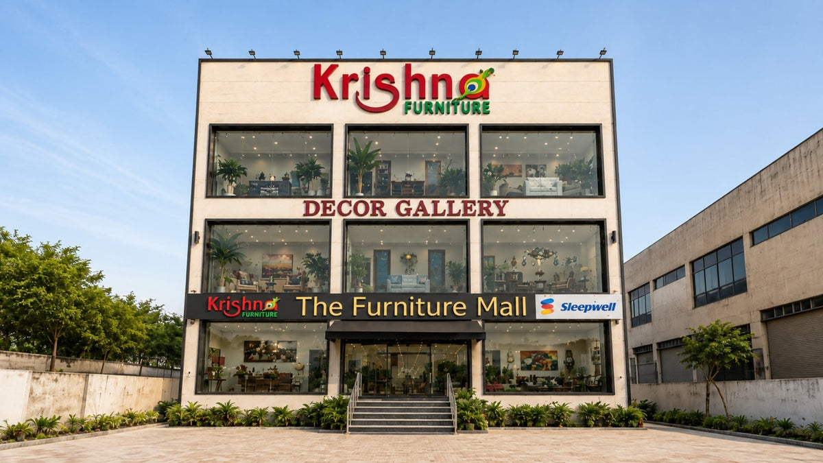 Krishna Furniture showroom, Sector 27A, Faridabad, exterior view
