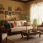 Krishna Furniture Best Gemini 3-Seater Sofa- Sustainable Jute Fabric