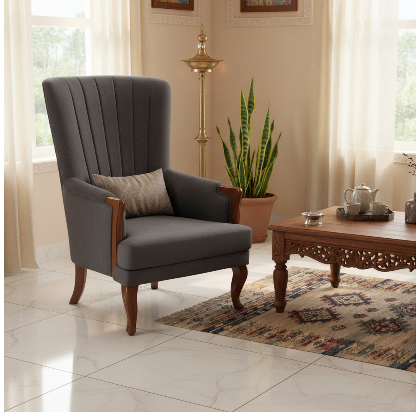 Krishna Furniture Joss Wing Chair