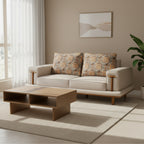 Lavish 3 Seater Sofa in leatherette upholstery and spacious seating capacity with dual tone | Krishna Furniture