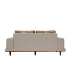 Lavish 3 Seater Sofa’s straight backrest structure, neatly upholstered finish are highlighted