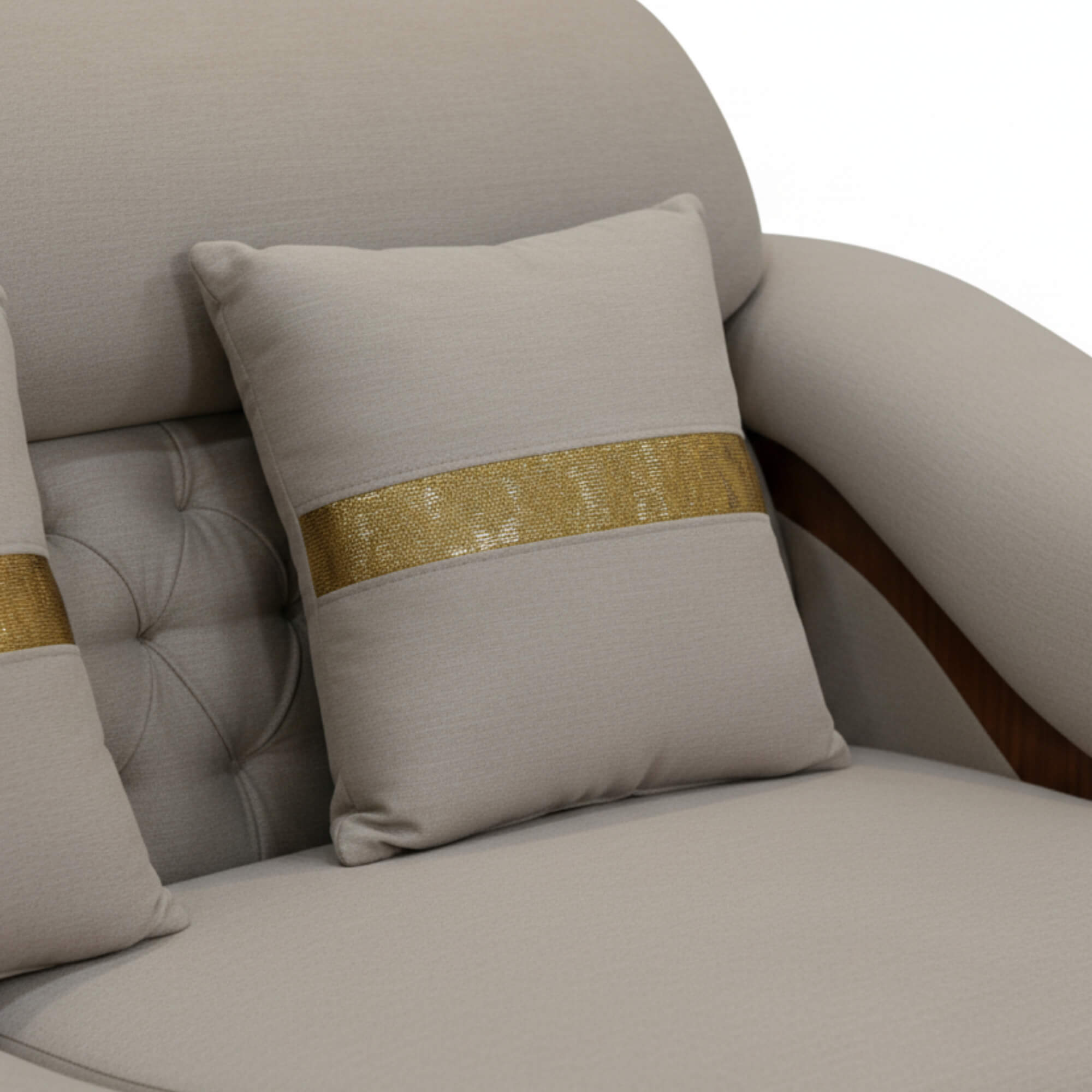 Moon 3 Seater Sofa’s smooth upholstery, soft textures and a calming neutral palette highlights the sophistication.