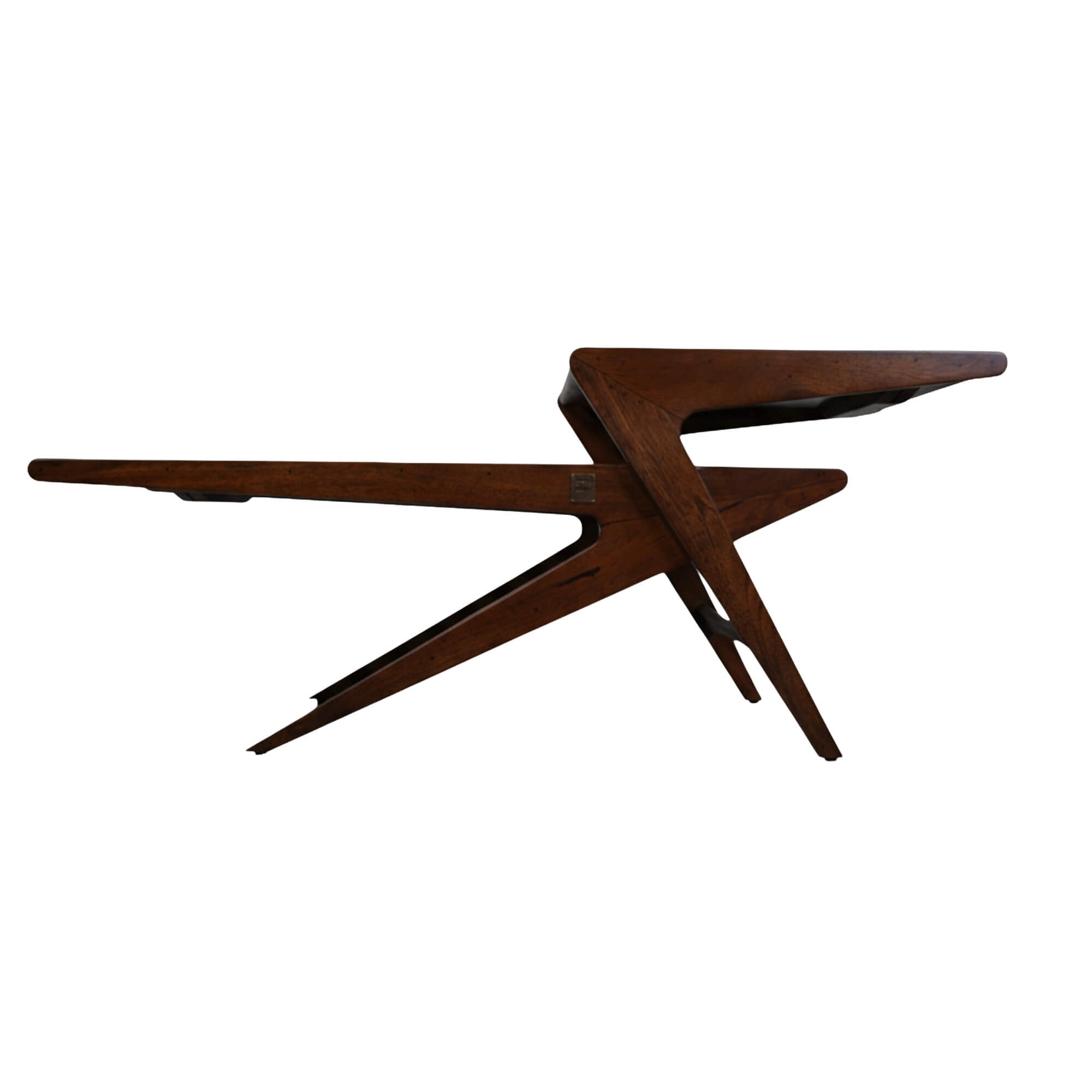 Rocket Coffee Table’s sculptural Z-shaped legs are highlighted.