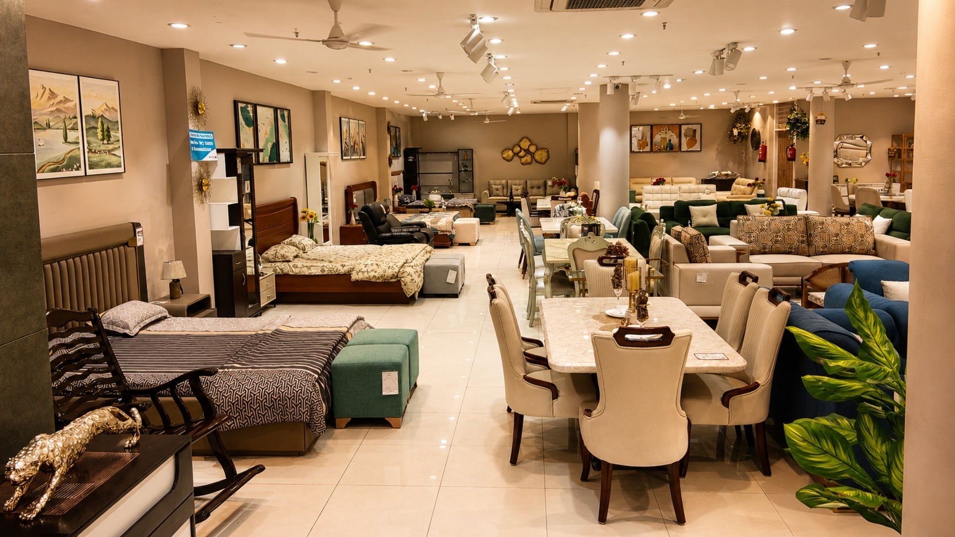 Krishna Furniture showroom in Faridabad